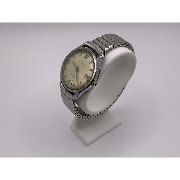 Vintage Waltham Incabloc 17 Jewels Red Second Hand For Parts Or Repair - Picture 2 of 16